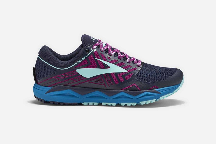 Zapatillas Trail Brooks Caldera 2 Mujer Azul Marino/Moradas Baratas SGNF63175